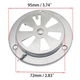 OZXNO 2 Pcs BBQ Smoker Air Vent Set Stainless Steel Smoker Grill Vent Silver Grill Air Damper for Increased Airflow