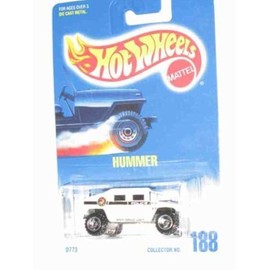 #188 Hummer White Police Tampos Unpainted Base Collectible Collector Car Mattel Hot Wheels 1:64 Scale
