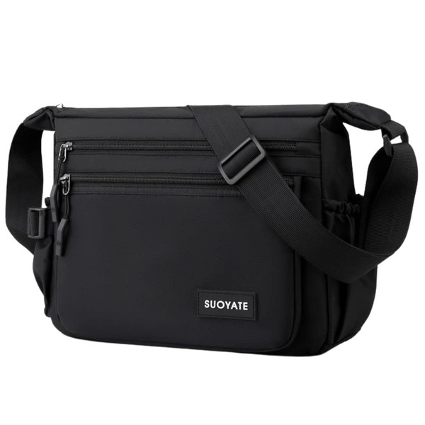SHARE ITEMS Men's Shoulder Bag, Many Pockets, Large Capacity, Cross-body,