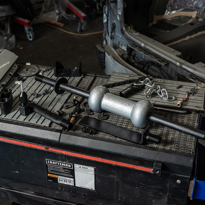 XtremepowerUS 13-Pieces Automotive Dent Remover Puller Body Set 10-Pound Sliding