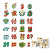 Christmas Advent Stickers, 1-24 Christmas Card Envelope Stickers, Sealing Stickers