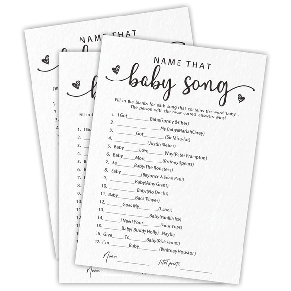 EXW Baby Shower Games for Boy Or Girl, Name That