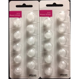 Oticon 2 Packs Oticon 10mm Power Rite Domes. 10 Domes/pack, 20 Domes Total.