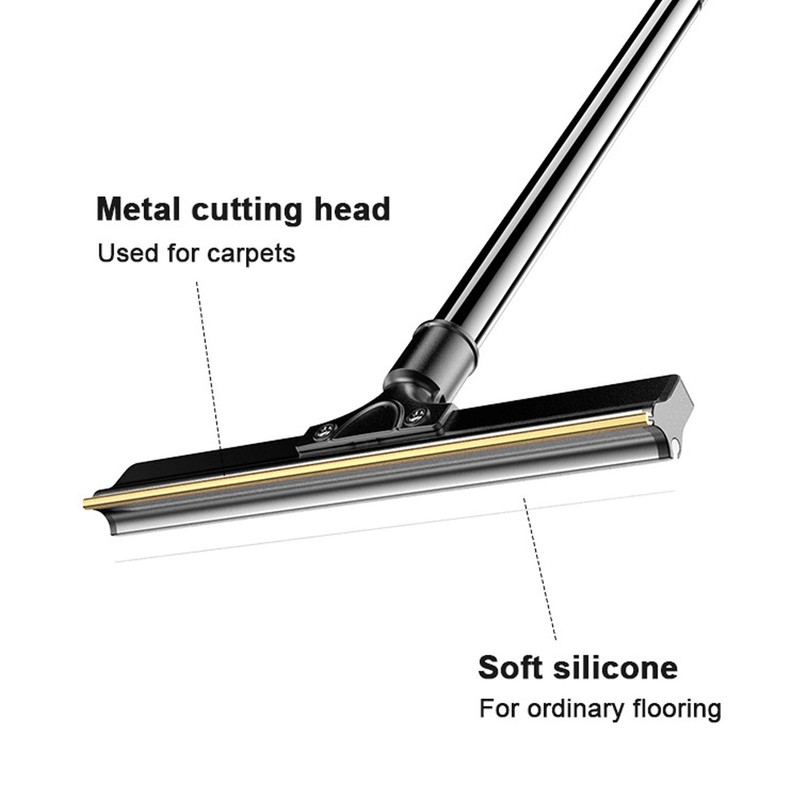 Pet Hair Removal Broom Adjustable Long Handle Carpet Rake Portable