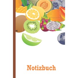 Obst Notizbuch: Obst Notizbuch, breites liniertes Notizbuch aus liniertem Papier für Schule, Studenten, Geschenk für Kinder, Jungen, Mädchen, Teenager und Obstliebhaber
