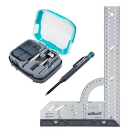 wolfcraft 8656000 "Installation of Diameter 35 mm Concealed Hinges" Project Set Universal Angle Deep Hole Marker