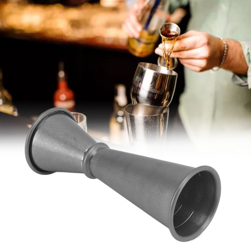 Double Cocktail Jigger 304 Stainless Steel Roll Hem Bar Measuring
