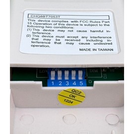 CHQ8BT7053T Ceiling Fan Remote Control 5 Dip Switch Version by MFP