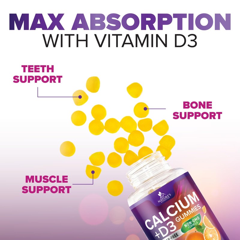 Calcium Supplement Gummies - Sugar Free Calcium Gummy with 400