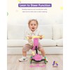 KRIDDO 5-in-1 Kids Kick Scooter, Lean-to-Steer, Toddler Toy Scooter with