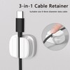 IFNOW 3-in-1 Cable Spring Holder Clips White 3 Pack Self