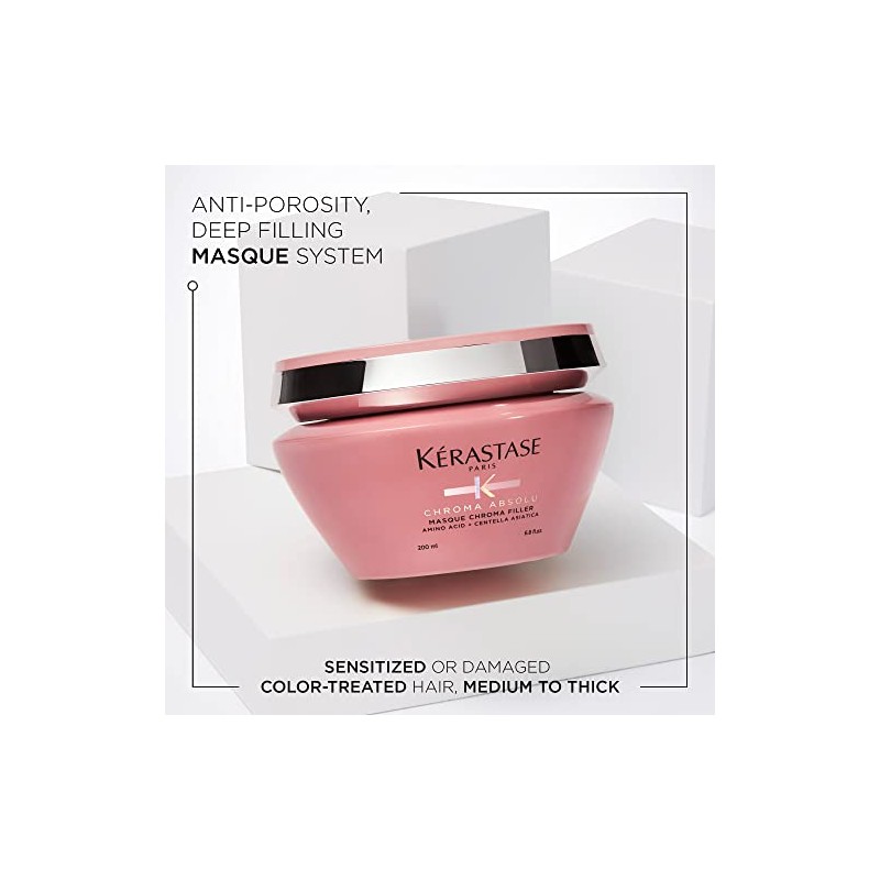 Kérastase Mascarilla Chroma Absolu, Cabello Teñido, Tratamiento Intensivo, Color más