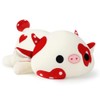 Onsoyours Cute Cow Plushie, Soft Stuffed Mushroom Love Cow Squishy