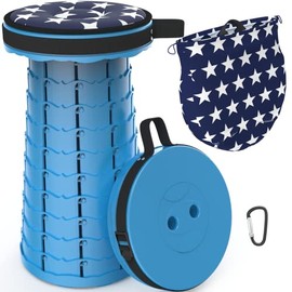 ALEVMOOM Retractable Folding Stools Portable,Collapsible Stool,Portable Chair Lightweight Compact for Camping Furniture Travel Hiking Garden Fishing Golf,Max Load 440 Ibs