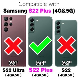 Asuwish Phone Case for Samsung Galaxy S22 Plus S22+ 5G, Compatible with Magsafe Magnetic, Screen Protector, Translucent Matte Back Shockproof Protective Cell Cover S22plus + S 22 22+ Women Men Pink