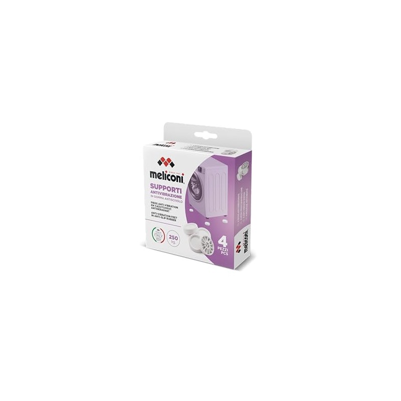 Meliconi Set of 4 Rubber Anti-Vibration Washing Machine and Dryer