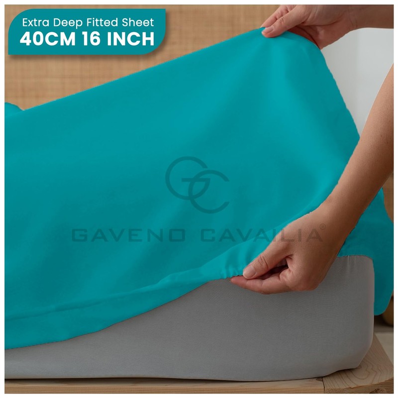 GC GAVENO CAVAILIA King Size Fitted Sheet Extra Deep Pockets