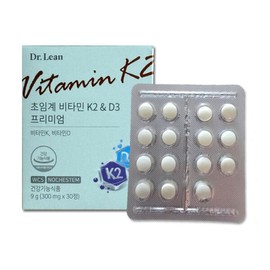 Dr. Lin Supercritical Vitamin K2 D3 Premium 300mg x 30 Tablets 1ea  / 닥터린 초임계 비타민 K2 D3 프리미엄 300mg x 30정 1개