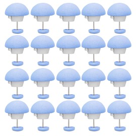 Aorvp Quilt Fixing Clips,Duvet Pin Duvet Clips,Bedding Holder Pins Fasteners Mushroom Round Fixing Clips for Thin Thick Quilts Blanket Sheet Bed Skirt Cushion Curtain (25Pcs) (Bule)