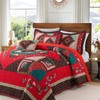 VAPUTAR King Quilt Bedding Set, Cotton Christmas Quilt Bedding Set