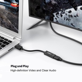 AISKUY Displayport to HDMI Adapter, 4k Display Port (DP) Male to HDMI Female Converter Compatible for Desktop, Computer, Lenovo, Dell, HP, Surface, iMac