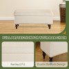 FUANGUI Ottoman Cover Stretch Storage Ottoman Bench Slipcover Jacquard Folding