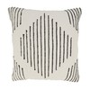 SARO LIFESTYLE Diamond Delight Woven Throw Pillow Cover, Black/White, 20"