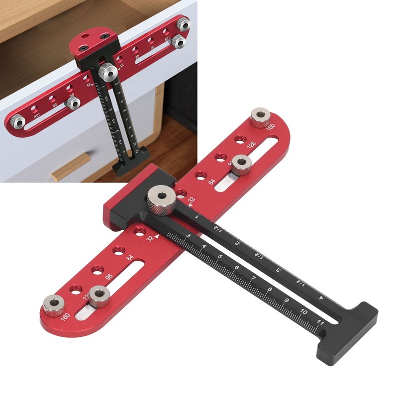 Handle Hole Drill Guide 4mm Cabinet Handle Jig Aluminum Alloy