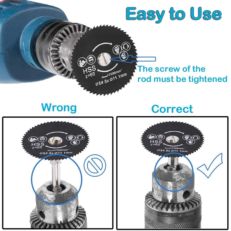 YUENTOEN Rotary Tool Saw Blades, 3Pcs HSS Mini Circular Saw