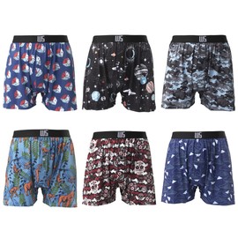 Warriors & Scholars | Mens boxer Shorts | Boxer shorts for men pack of 6 | Printed Mens underwear | Mens boxer shorts underwear | Boys boxer shorts | Mens underwear boxer shorts Pack AM105F, Size 2XL