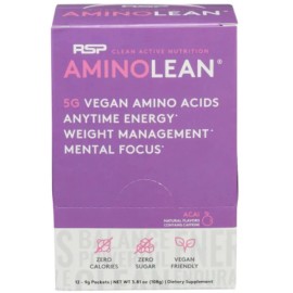RSP Aminolean Energy Powder Drink Weight Supplement Vegan * 12 - 9g Packets/Box
