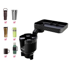 Upgraded car Cup Holder Expander with Tray - Compatible with Mugs,fit Yeti 14/24/36/40oz, Rambler, Hydro Flasks 32/40oz,1 Pack.