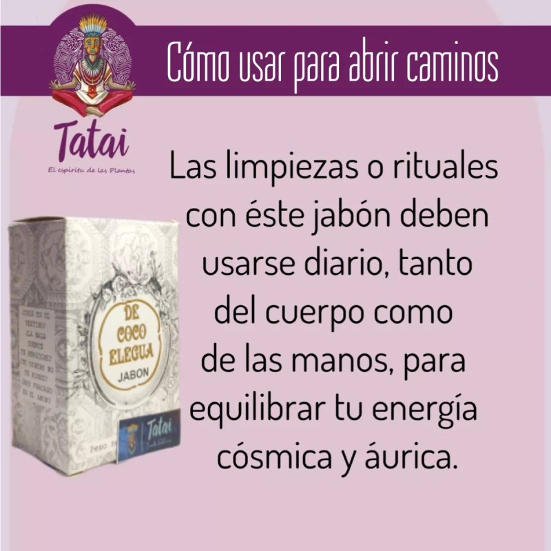 Tatai Jabón De Coco Para Abrir Caminos, Trabajo 100gr 1pz