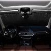 Bolaz Parabrisas de coche Negro con patrón, protector solar plegable,
