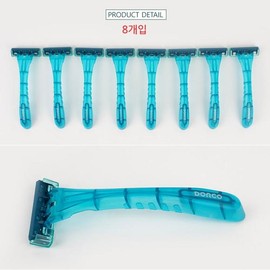 Disposable 3-blade Dorco TOUCH3 Razor x 8 Packs Disposable Razor Portable Razor Face Razor / 일회용 3중날 도루코 면도기 TOUCH3 x 8개 일회용면도기 휴대용면도기 페이스면도기