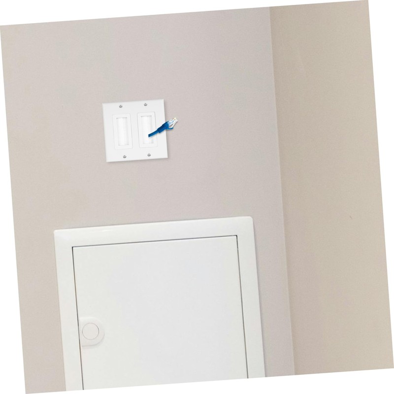 COHEALI Dual Port Brush Wall Plate Insert for Cable Management