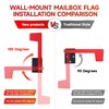 Ozland Professional Multi-Directional Mailbox Flag, Galvanized Steel Mailbox Replacement Flag