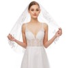 Lismyakey Bridal wedding veil Short bridal veil with hair comb