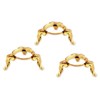 Pack of 3 Gold Tone Metal Egg Stand Display Holder