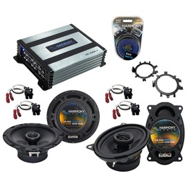 Harmony Audio R46 Compatible with Chevy Silverado Pickup Classic 2007 Car Stereo Rhythm Series 4x6 Replacement 120W Speakers, R5 5.25" 225W Speakers & Grills A400.4 Alloy 4 Channel 800W Speaker Amp