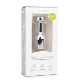 EasyToys Anal Collection - Silver Buttplug Diamond - 11.4 cm / 4.49 inch - Metal buttplug - Multiple Colors - Find Your G Spot