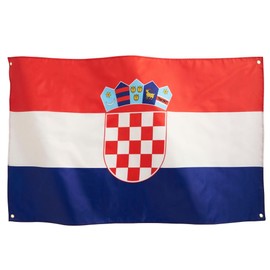 Runesol Croatia National Flag, 91 x 152 cm (3 x 5 ft), Zastava Hrvatske, 4 Eyelets, Brass Eyelet in Each Corner, Croatian Flag, Premium Flags for Indoor and Outdoor Use, Waterproof, Epiphany