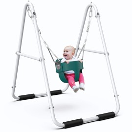 Hapfan Toddler Swing Set w/ Heavy Duty Stand Baby Swing Outdoor Indoor Swing Set