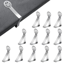 GlasFlength Tablecloth Clips, Stainless Steel, Pack of 12 Tablecloth Clips, Table Cover Clips, Table Clips, Tablecloth Clips, Weatherproof Tablecloth Clips for Garden Table, Restaurant, Camping Table