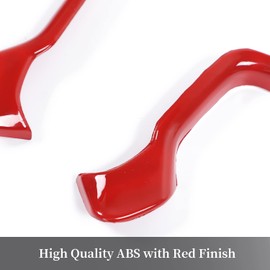 JeCar - Cubierta de Volante ABS para decoración de Interiores, Accesorios para Chevy Silverado/GMC Sierra 2014-2018, Color Rojo