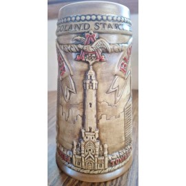Budweiser 1981 Budweiser Chicagoland Starts Here Marina City Wrigley Bldg Stein
