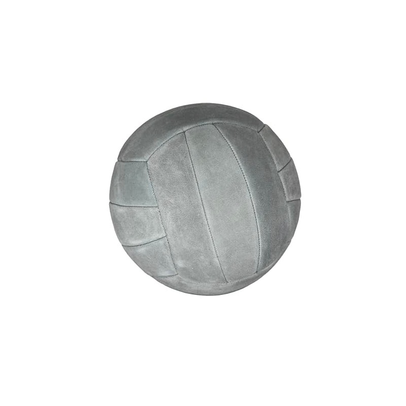 Hand-Stitched Suede Leather Football Ball Size 5 (Grey Dark Suede)