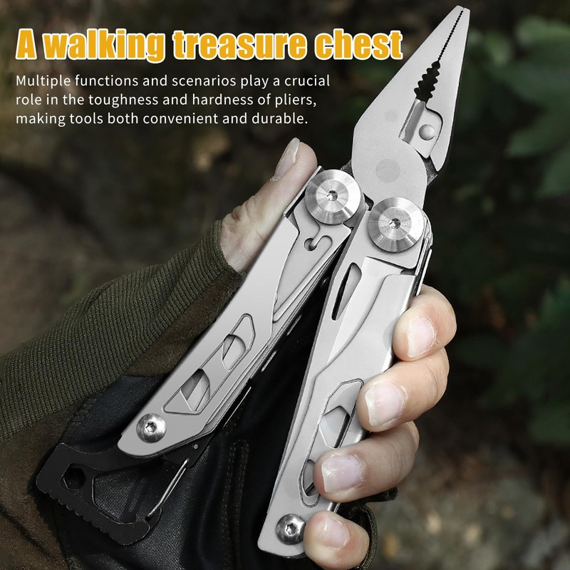 Multitool Pliers and Scissors, 13 in 1 Stainless Steel Portable