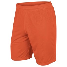 CHAMPRO Boys' Dynamic Tricot Mesh Shorts, Orange, Large