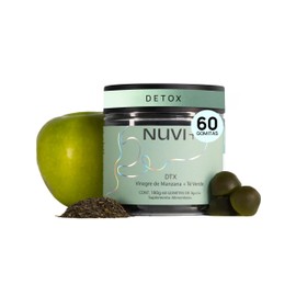 NUVI Gomitas de Vinagre de Manzana Orgánico con Té Verde  Suplemento Natural de Vinagre de Sidra de Manzana  60 Gomitas                               